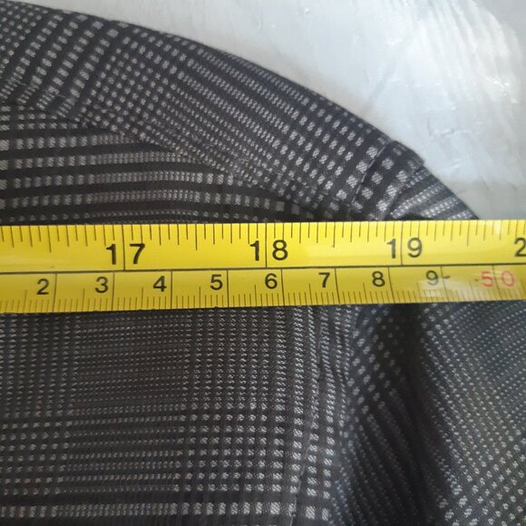 Calvin Klein SZ L Slim Fit Black/White Glen Check Men's Shirt ⚡️BUY 3 for $55⚡️ - Picture 10 of 14